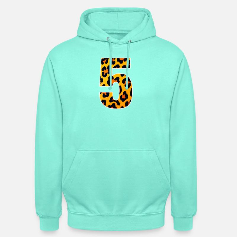 Leopard 5 Fur Pattern - Unisex Hoodie - mint