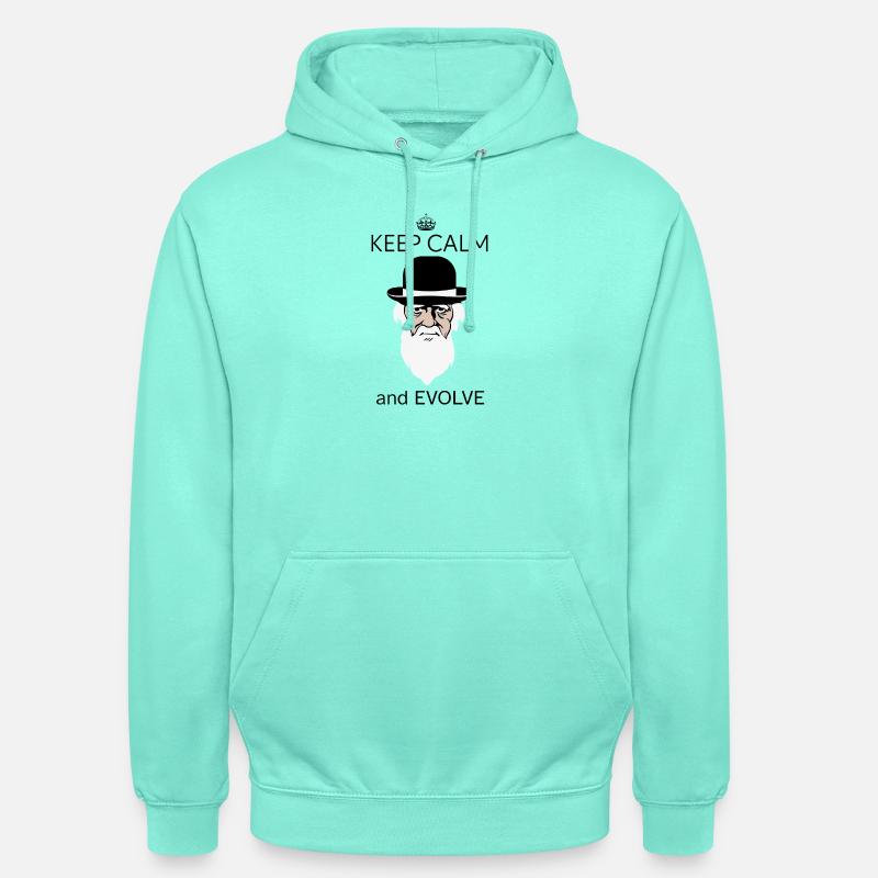 Darwin Keep Calm and evolve - Sweat-shirt à capuche unisexe - menthe