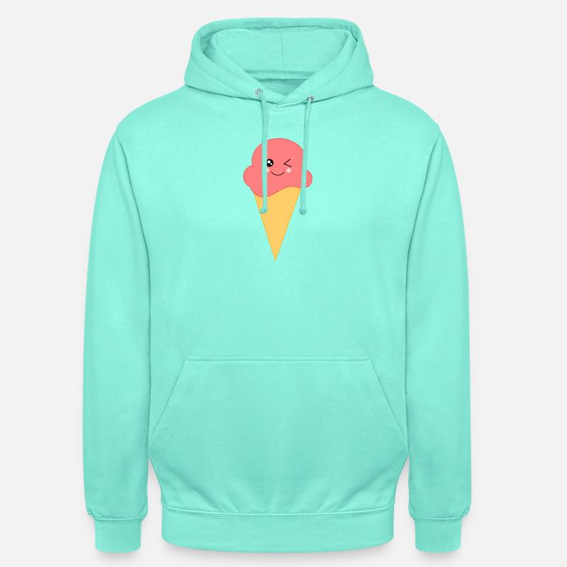 Eis Eiscreme Erdbeereis - Unisex Hoodie - Mint