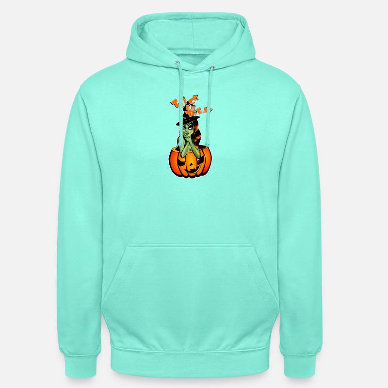 Süßes oder Saures Hexe im Kürbis - Unisex Hoodie - Mint