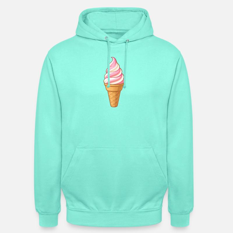 Softeis Erdbeer-Vanille - Unisex Hoodie - Mint