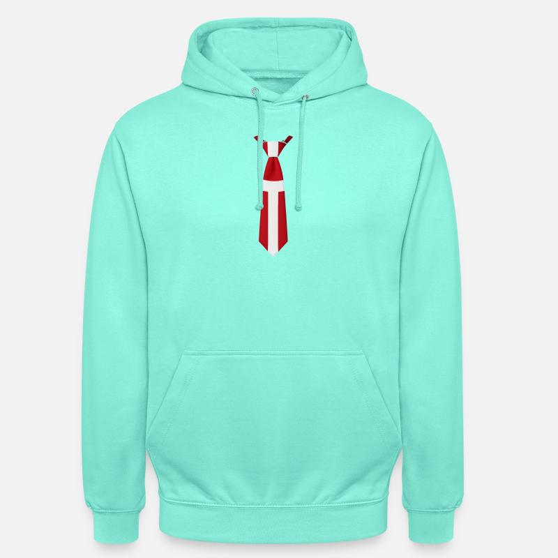 Cravate Danemark – Conception du drapeau - Sweat-shirt à capuche unisexe - menthe