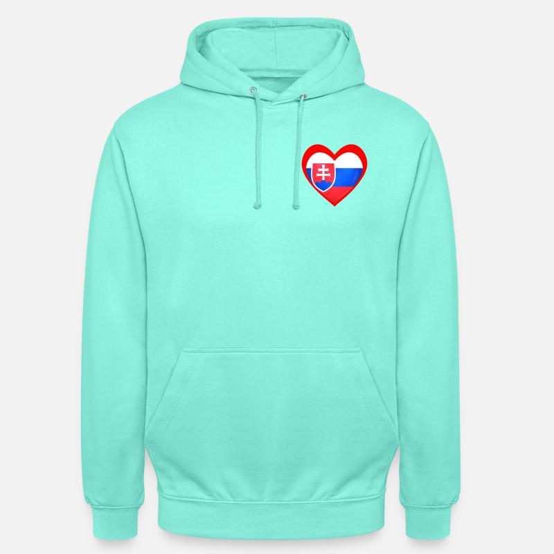 Červené Srdce Slovensko - Sweat-shirt à capuche unisexe - menthe
