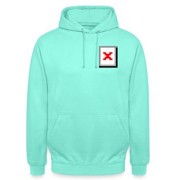 Missing Image – File Not Found - Unisex Hoodie - Mint - Vorne - AI Model Male 185 light (185cm) & AI Model Female 180 light (180cm)