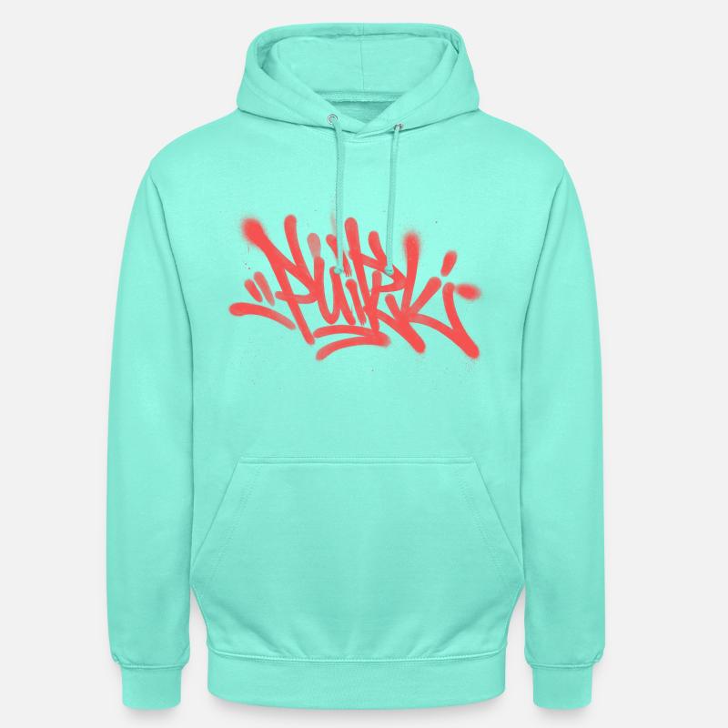 Graffiti Spray Abstrait Tag Rouge - Sweat-shirt à capuche unisexe - menthe