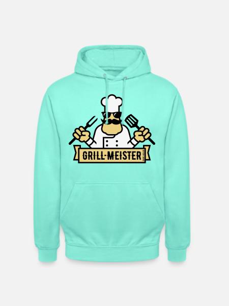 Grillmeister (Grilling / Barbecue / BBQ / 3C) - Unisex Hoodie - mint