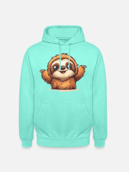 Flausch Sloth - Unisex Hoodie - Mint
