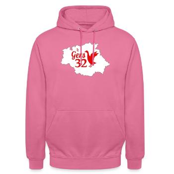 Le gers - Sweat-shirt à capuche unisexe - rose - Devant - Alina (178cm) & Michal (187cm)