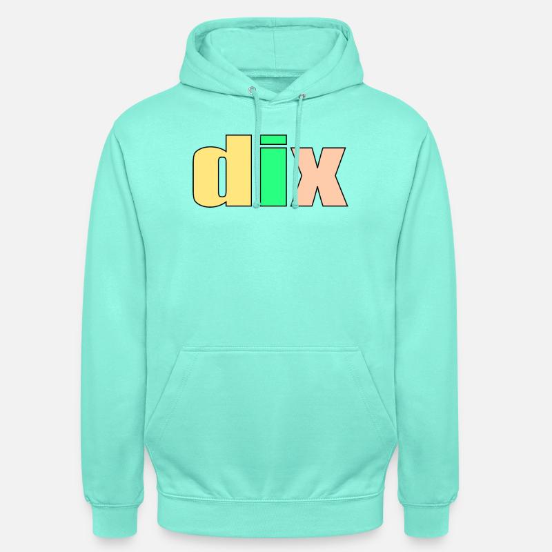 DIX 10 ans 10e anniversaire - Sweat-shirt à capuche unisexe - menthe
