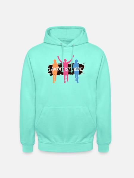 Lactate, c’est l’amour – Édition Runner - Sweat-shirt à capuche unisexe - menthe