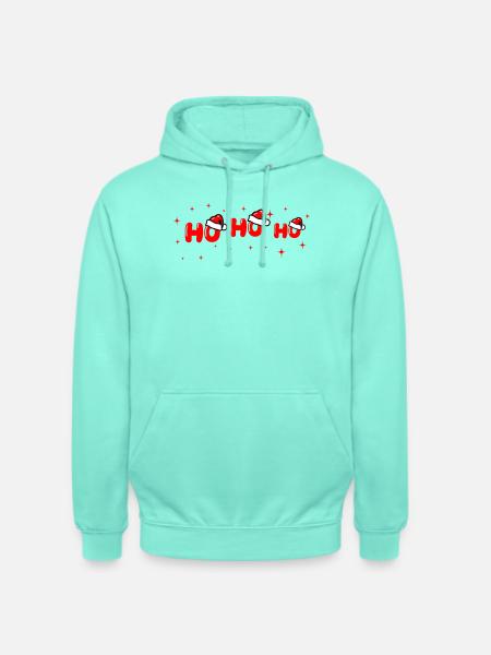 Ho Ho Ho Santa Lettering - Unisex Hoodie - mint