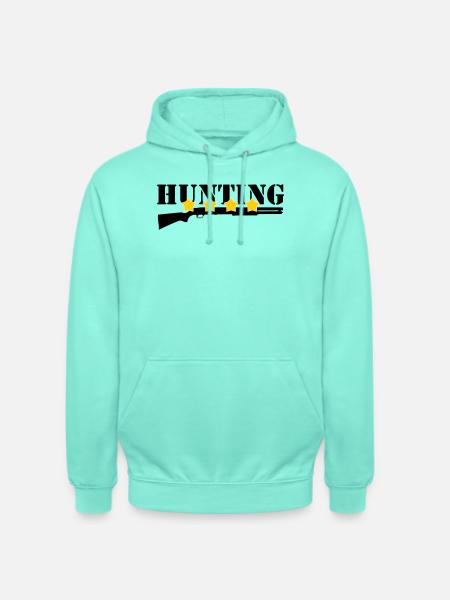 Chasse - Chasseur - Sweat-shirt à capuche unisexe - menthe