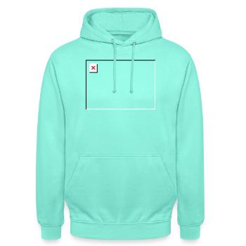 Missing Image – File Not Found Querformat - Unisex Hoodie - Mint - Vorne - AI Model Male 185 light (185cm) & AI Model Female 180 light (180cm)