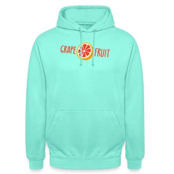 Grapefruit-Zitrusscheibe, lustiges Zitrus-Wortspiel-Design - Unisex Hoodie - Mint - Vorne - AI Model Male 185 light (185cm) & AI Model Female 180 light (180cm)