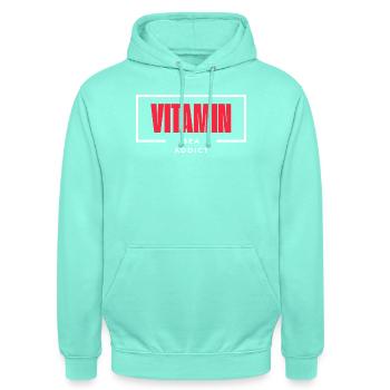 Vitamin Sea Addict Shirt - Unisex Hoodie - mint - Front - AI Model Male 185 light (185cm) & AI Model Female 180 light (180cm)
