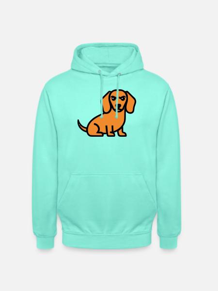 Dachshund Dog Brown Comic - Unisex Hoodie - mint