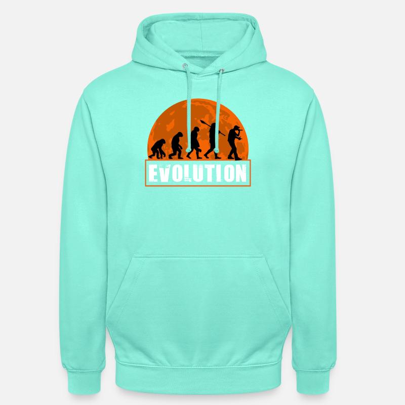 Funny Human Evolution Rapper - Unisex Hoodie - mint