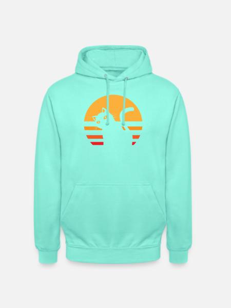 Katze Sonnenuntergang - Unisex Hoodie - Mint