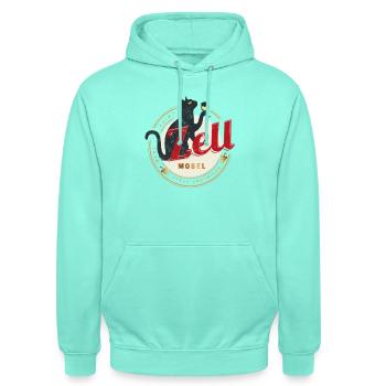 Zell mit Katze Vintage Mosel Rheinland-Pfalz - Unisex Hoodie - Mint - Vorne - AI Model Male 185 light (185cm) & AI Model Female 180 light (180cm)