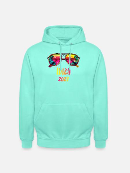 Ibiza 2027 Rainbow Sunglasses Design - Unisex Hoodie - Mint