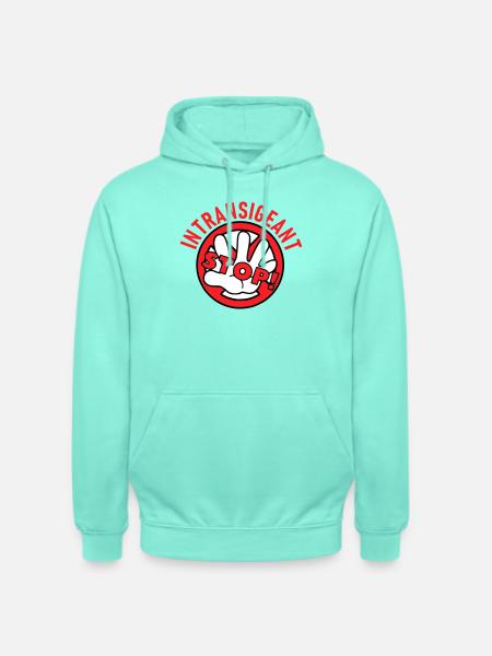 Intransigeant - Sweat-shirt à capuche unisexe - menthe