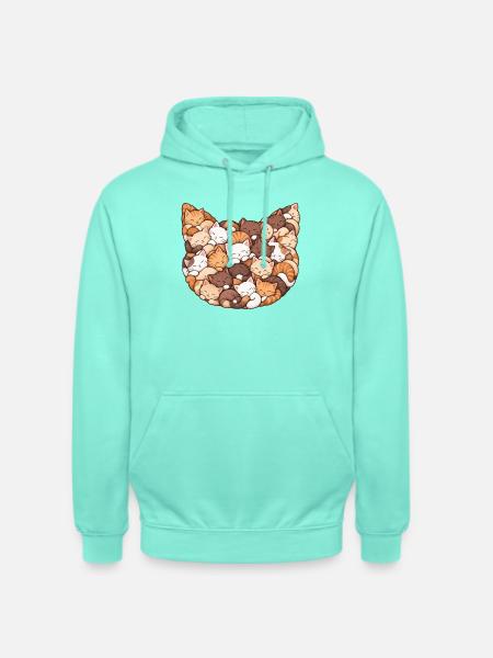 Schlummernde Katzenkolonie - Unisex Hoodie - Mint