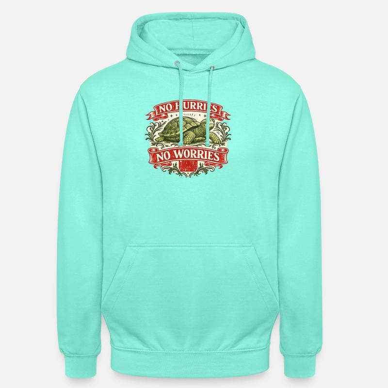 Keine Eile, keine Sorge, Turtle - Unisex Hoodie - Mint