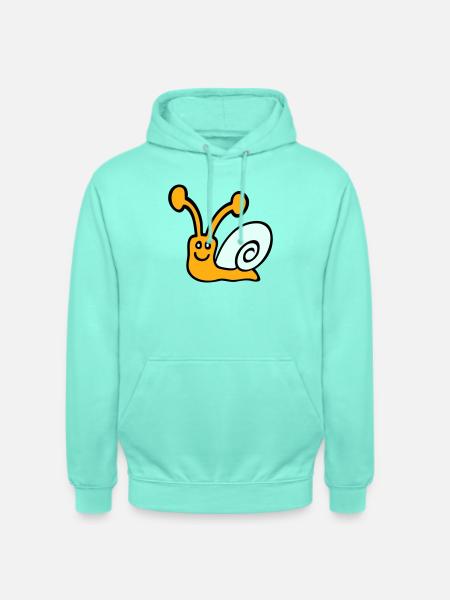 Snail Shell Cute Cute Happy Cool - Unisex Hoodie - mint