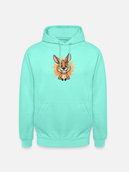 Happy Kangaroo Splash - Unisex Hoodie - mint
