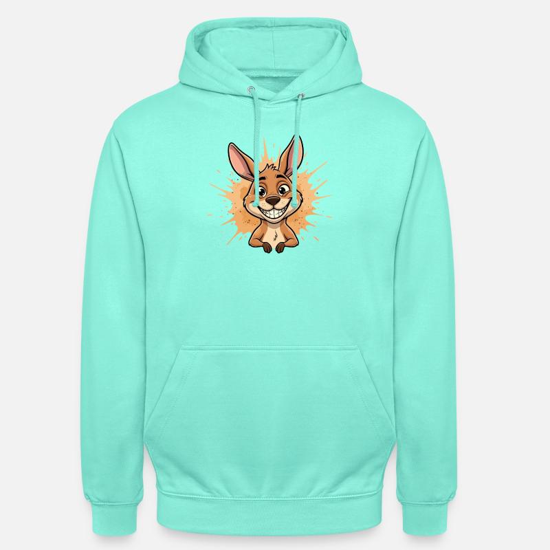 Joyeuse éclaboussure de kangourou - Sweat-shirt à capuche unisexe - menthe
