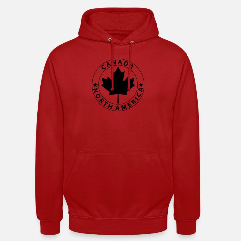Canada Design 4 - Sweat-shirt à capuche unisexe - rouge