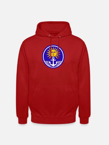 Grèce Soleil - Sweat-shirt à capuche unisexe - rouge