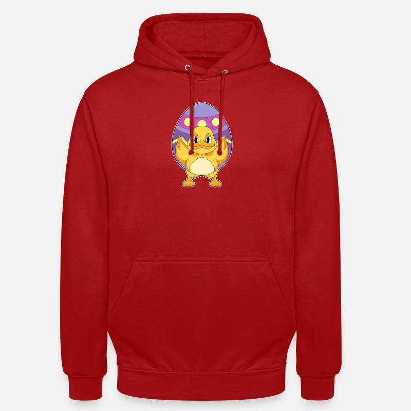 Œuf de Pâques de canard - Sweat-shirt à capuche unisexe - rouge