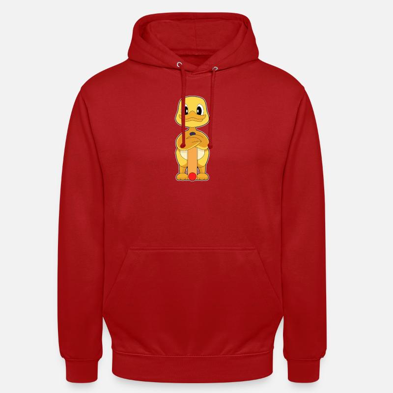 Canard Cricket Batte de cricket - Sweat-shirt à capuche unisexe - rouge