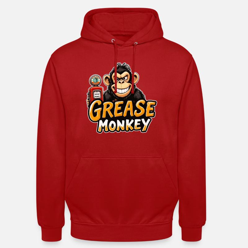 Mécanisme du sourire de GreaseMonkey - Sweat-shirt à capuche unisexe - rouge