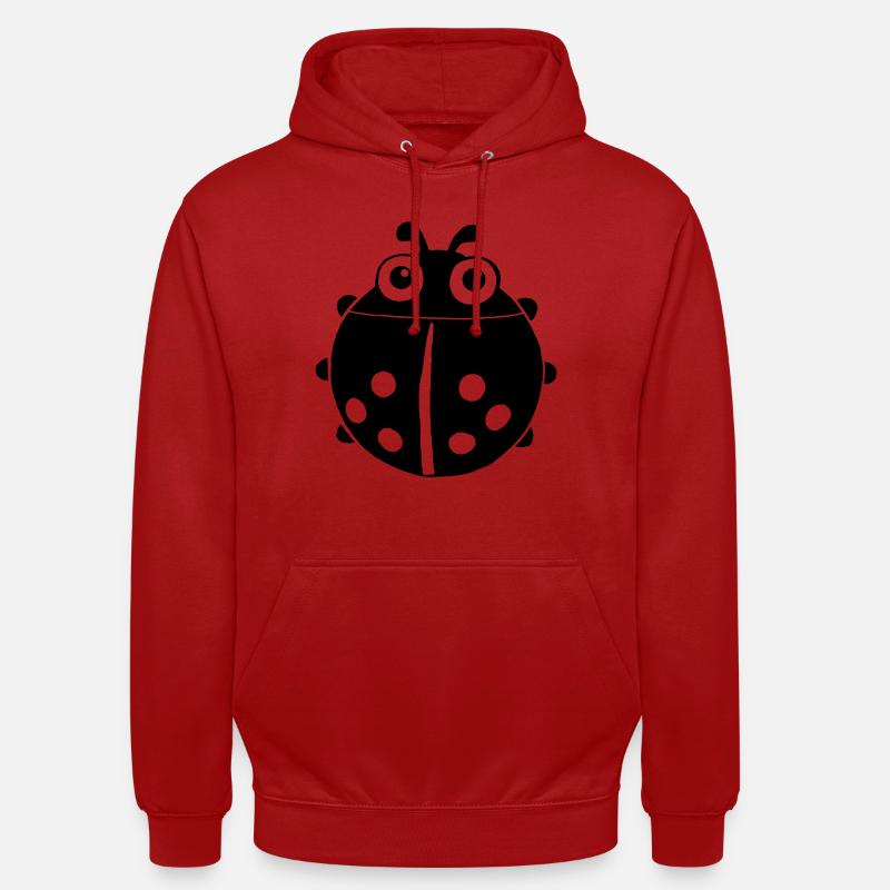 biedronka - Bluza z kapturem typu unisex - czerwony