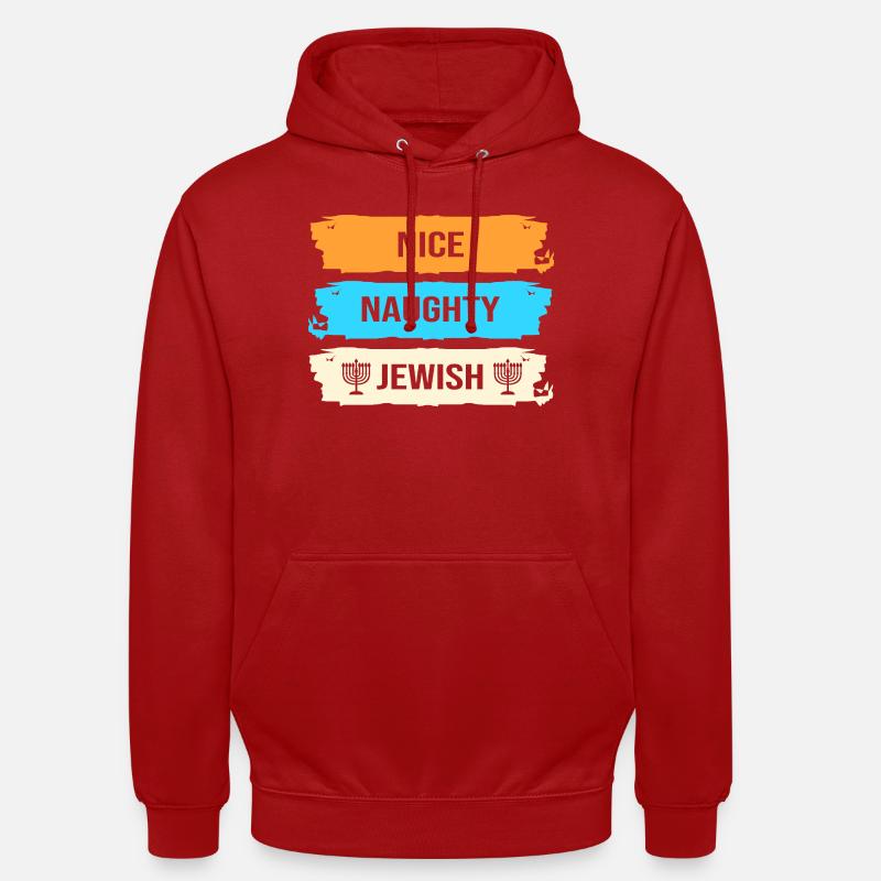 Hanoukka Hanoukka Hanoucca - Sweat-shirt à capuche unisexe - rouge