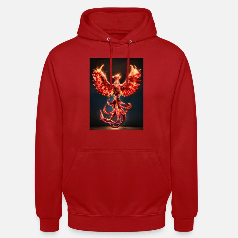 Explosion de Phoenix Firecrest - Sweat-shirt à capuche unisexe - rouge
