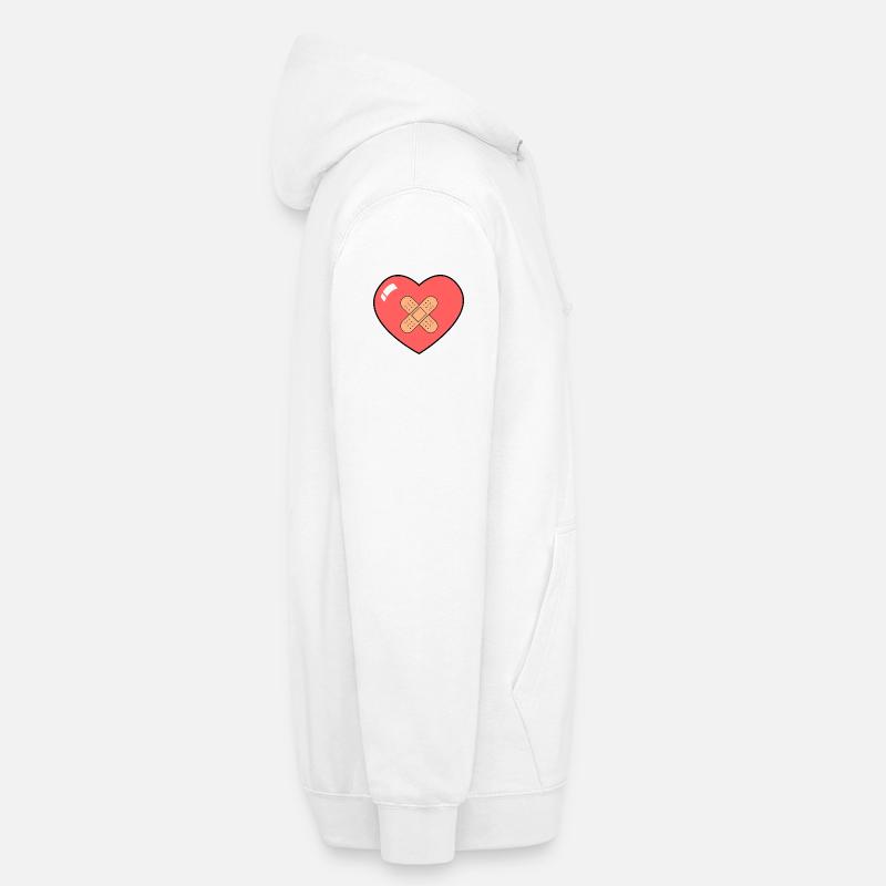 Coeur avec pansement Sweat-shirt à capuche unisexe