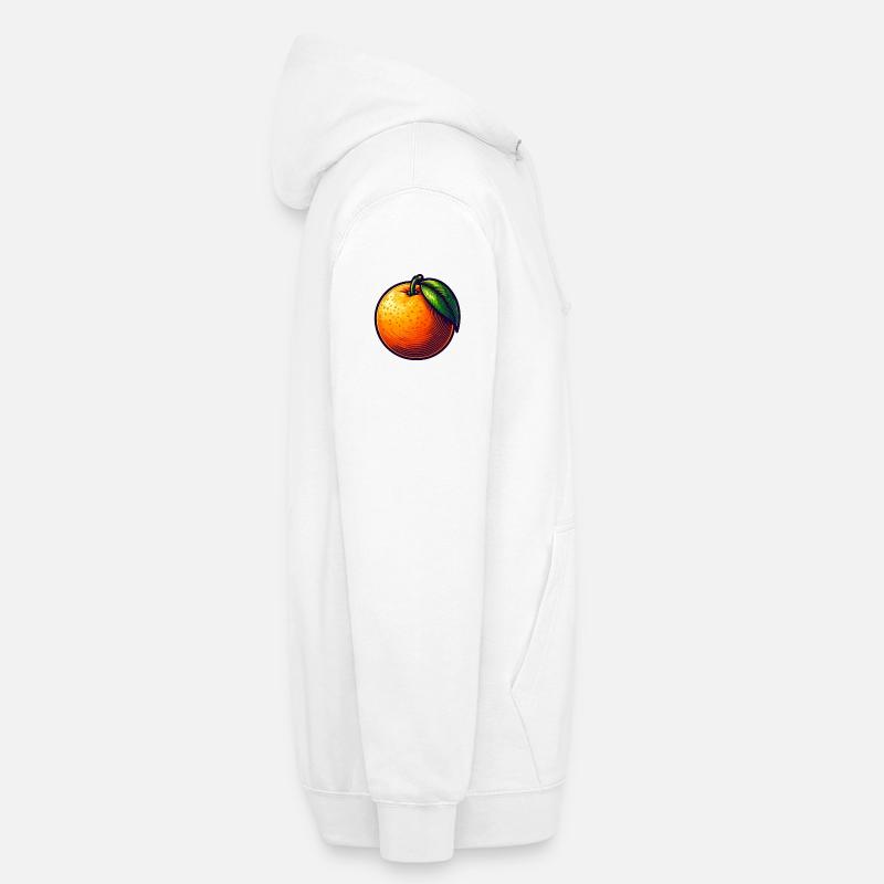Moderne orangefarbene Illustration Unisex Hoodie