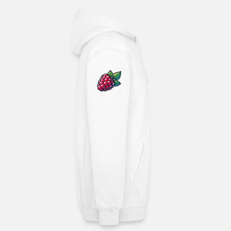 Himbeere anschaulich illustriert Unisex Hoodie