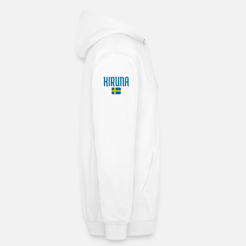 Kiruna avec le drapeau suédois Sweat-shirt à capuche unisexe