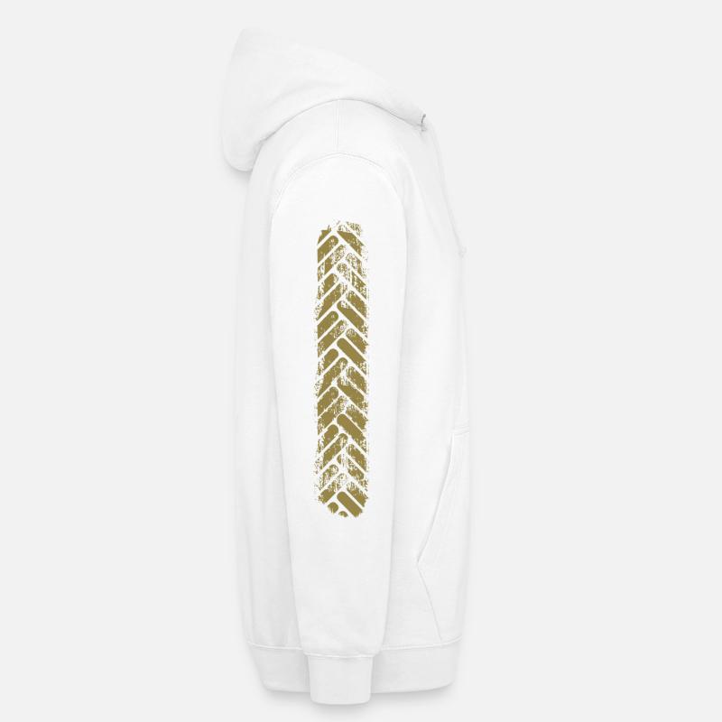 Chevron doré motif chevron vertical Sweat-shirt à capuche unisexe