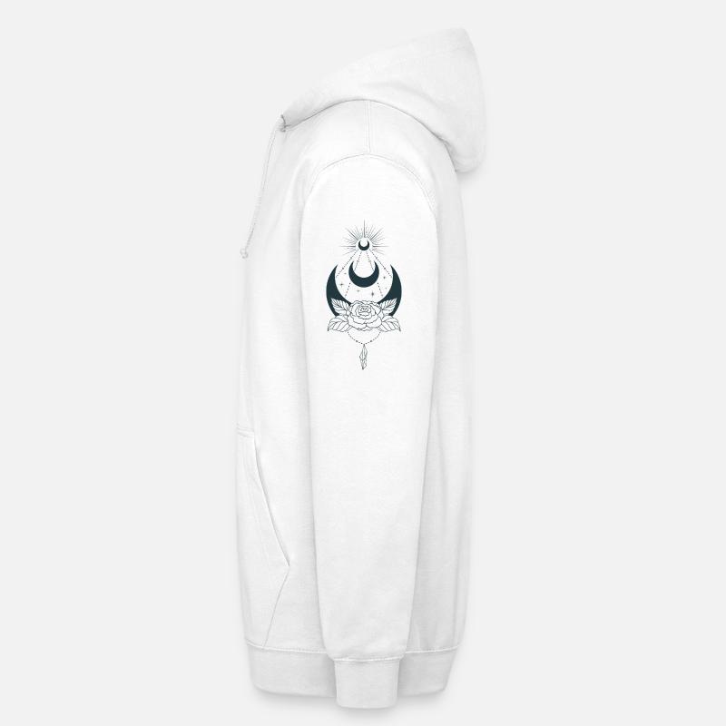 Mystical moon aesthetic with flower Unisex Hoodie