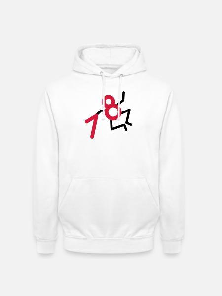 Finally: 18 years! - Unisex Hoodie - white