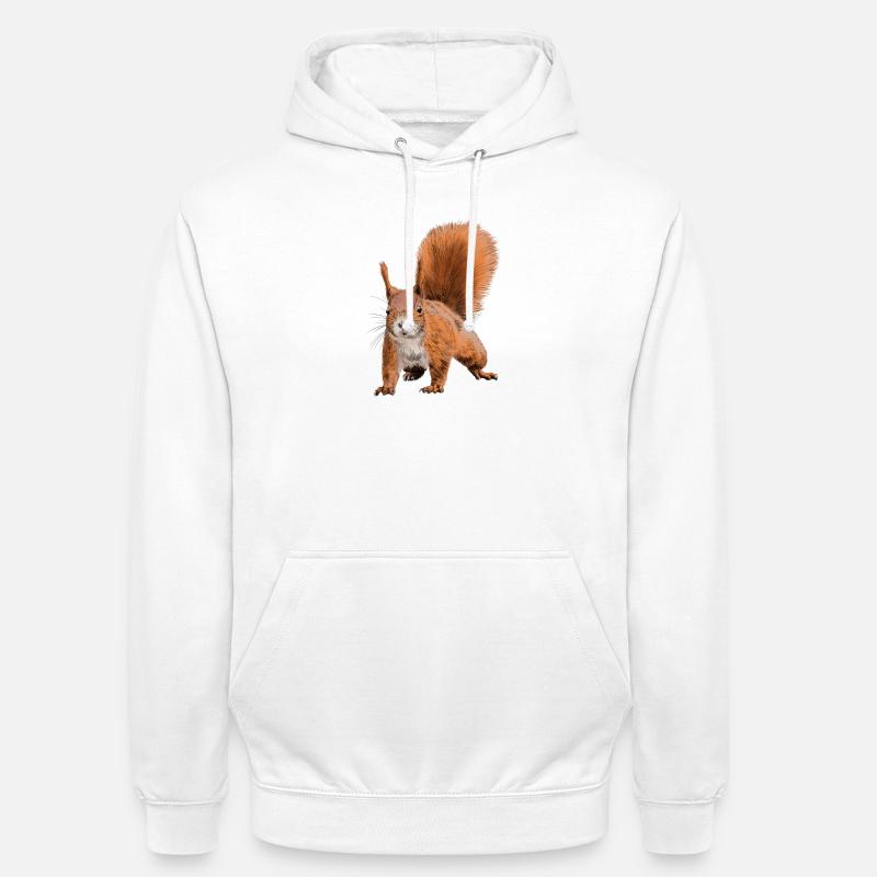 Fabelhafter Eichhörnchen Druck - Unisex Hoodie - Weiß