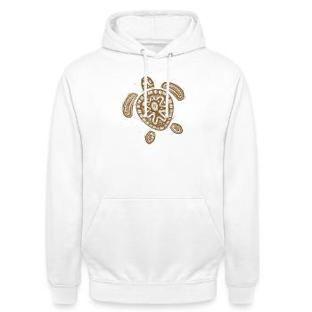Hawaii Turtle - Unisex Hoodie - Weiß - Vorne - AI Model Male 185 dark (185cm) & AI Model Female 172 dark (172cm)