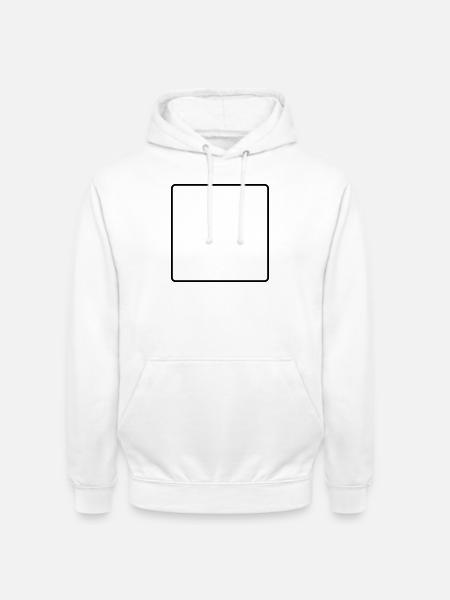 abgerundetes Rechteck - Unisex Hoodie - Weiß