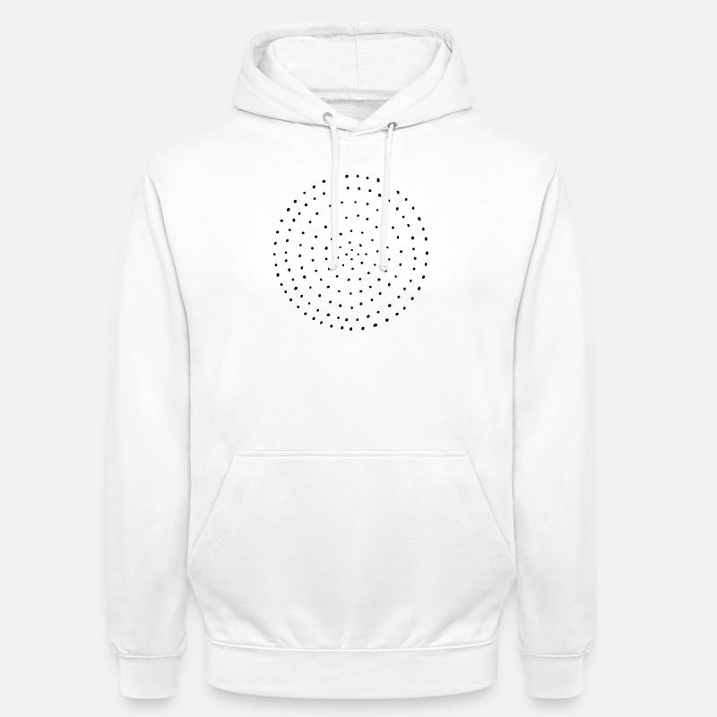 Dotted dots circle dots pattern gift - Unisex Hoodie - white