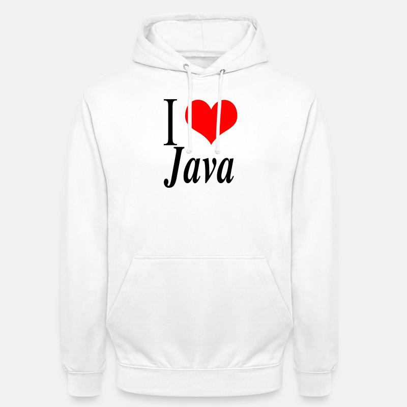 J'adore Java - Sweat-shirt à capuche unisexe - blanc